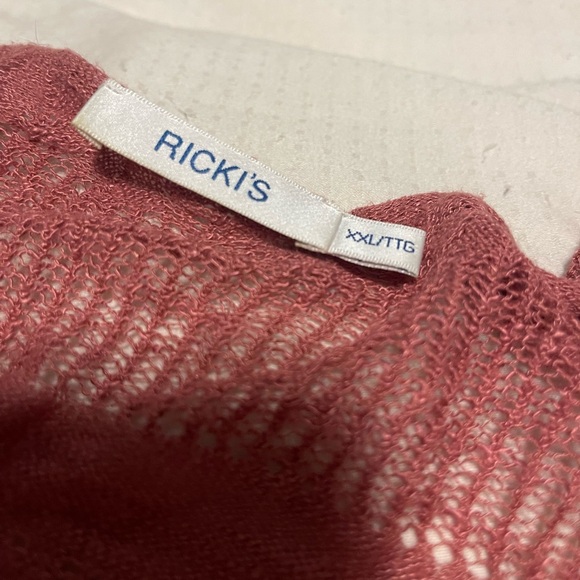 Women’s pinkish red tie sweater - Picture 2 of 2